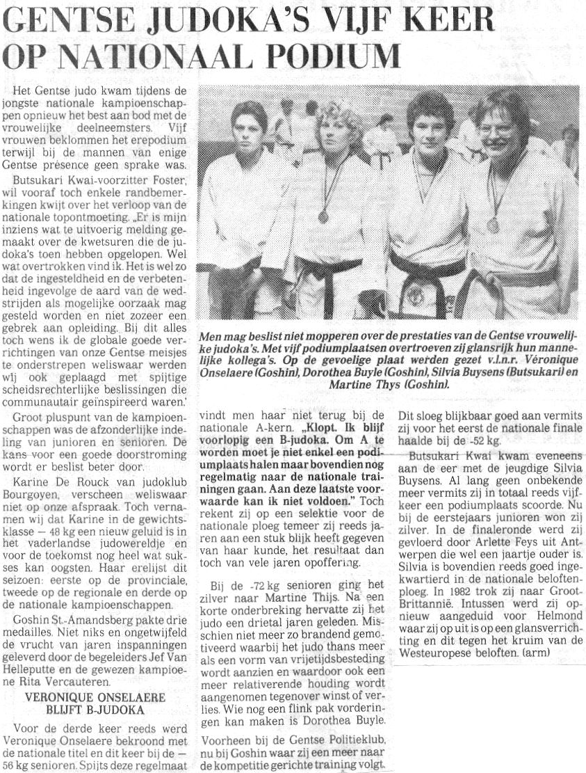 Belgisch Kampioenschap Vrouwen 1984